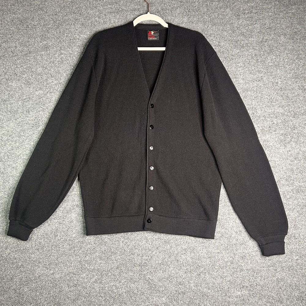Vintage Arnold Palmer By Robert Bruce Cardigan Mens Size XlT‎ Black Acrylic